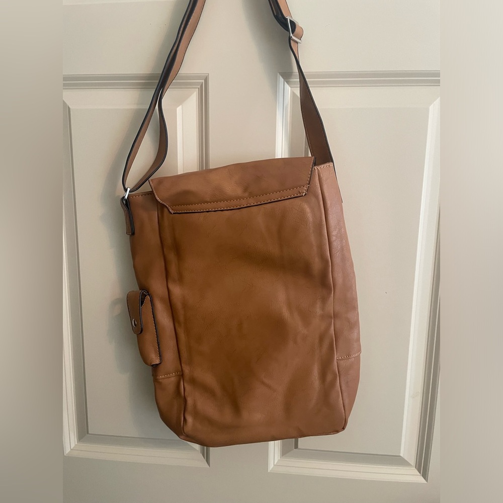 Vino Two Bottles Wine Tote Messenger Carrier (Brown) -NWOT - Picture 2 of 5